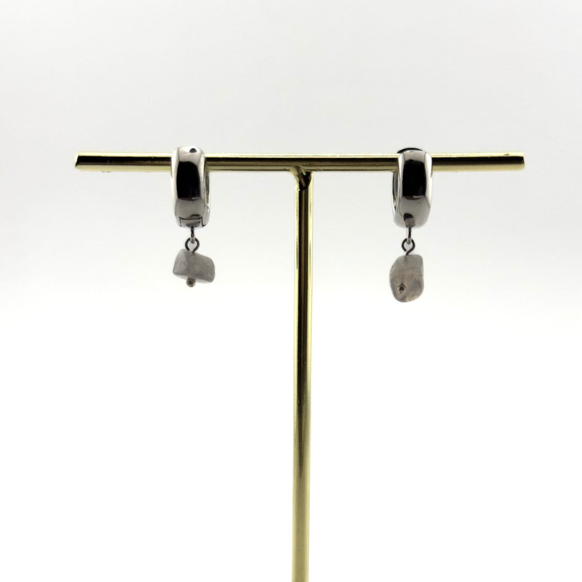 Labradorite Luna Earrings - Handmade by Mella - Luna - Silver - plated - 
