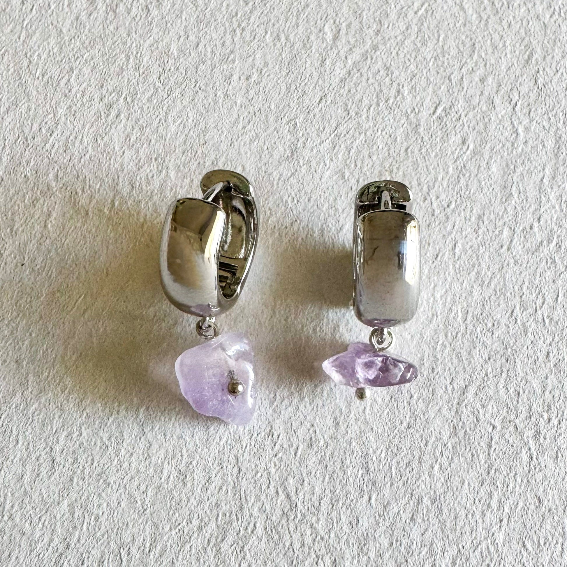 Luna Earrings - Handmade by Mella - Earrings - Amethyst - 