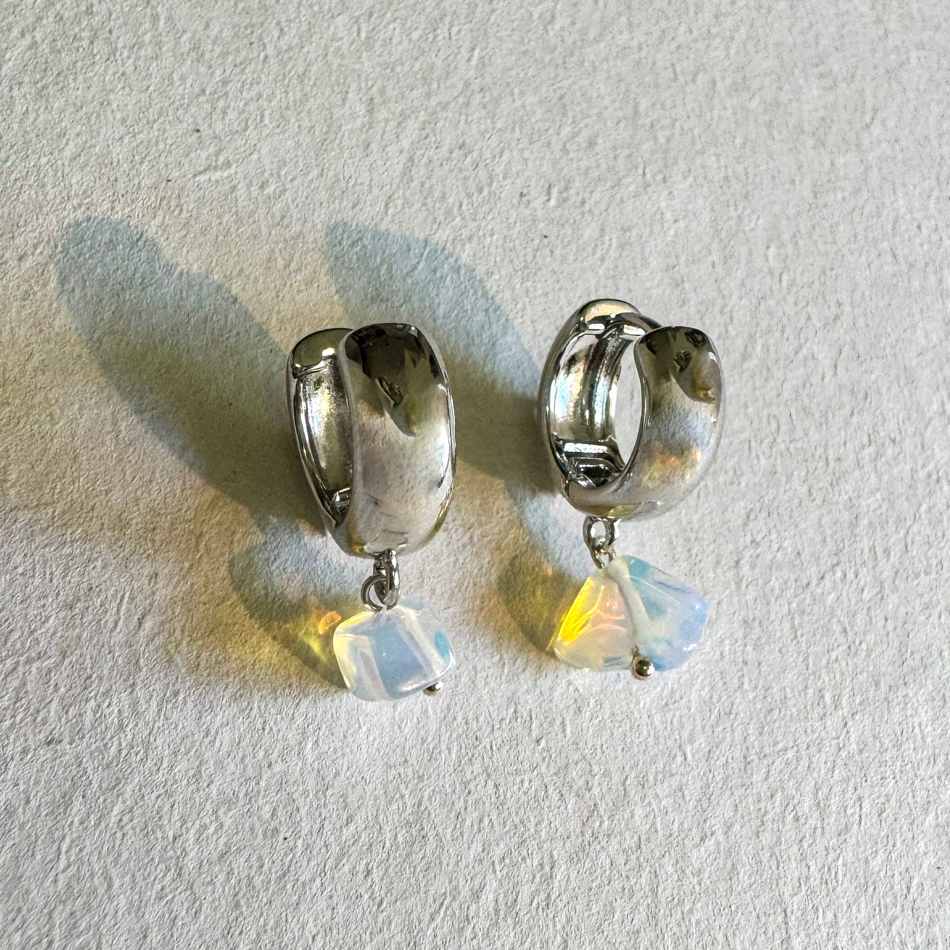 Luna Earrings - Handmade by Mella - Earrings - Moonstone - 