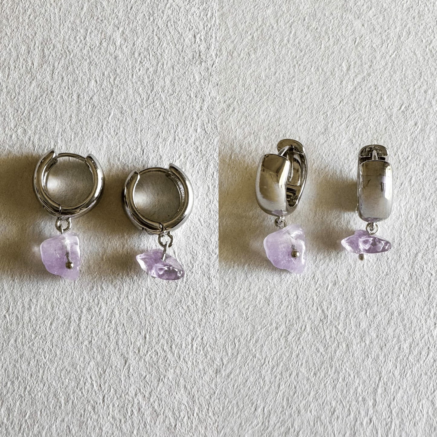 Luna Earrings - Handmade by Mella - Earrings - Amethyst - 
