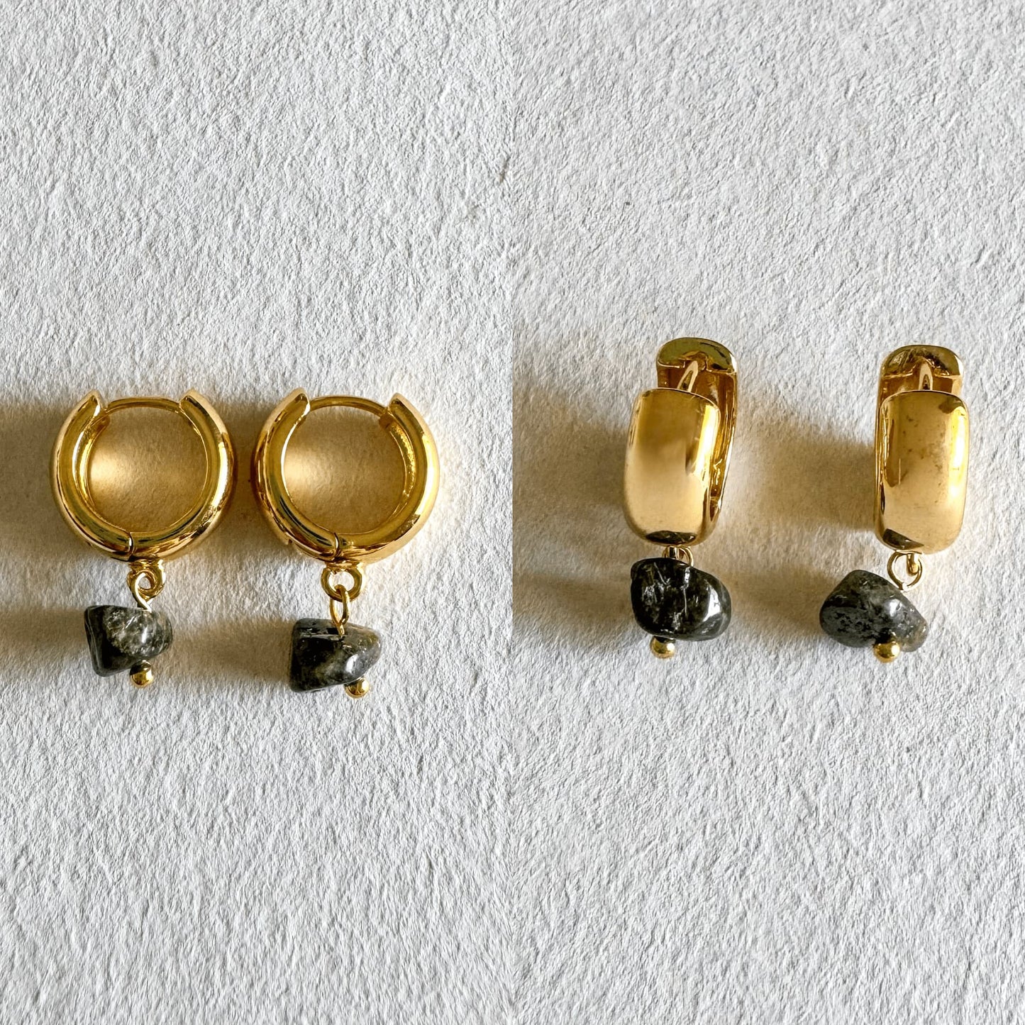 Luna Earrings - Handmade by Mella - Earrings - Labradorite - 