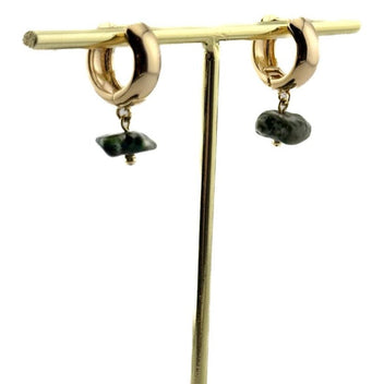 Green Jasper Luna Earrings