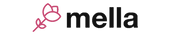 Mella logo with a pink tulip on a white background