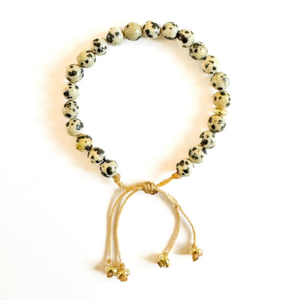 Oracle Dalmatian Jasper Bracelet - Handmade by Mella - Bracelet - 