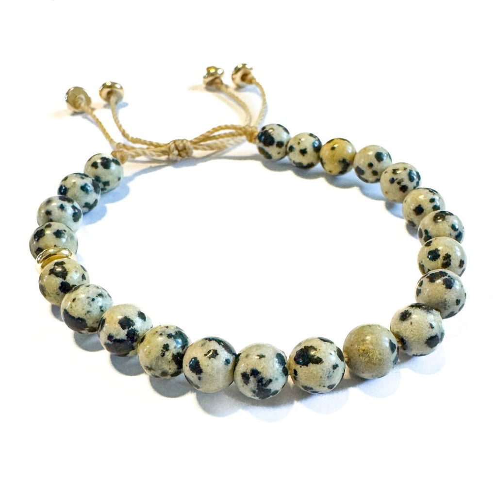 Oracle Dalmatian Jasper Bracelet - Handmade by Mella - Bracelet - 