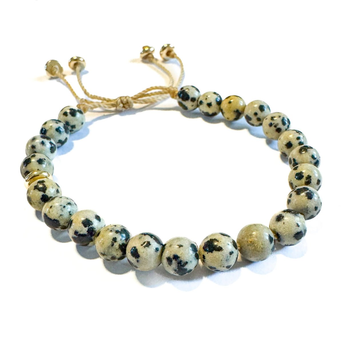 Oracle Dalmatian Jasper Bracelet - Handmade by Mella - Bracelet - 