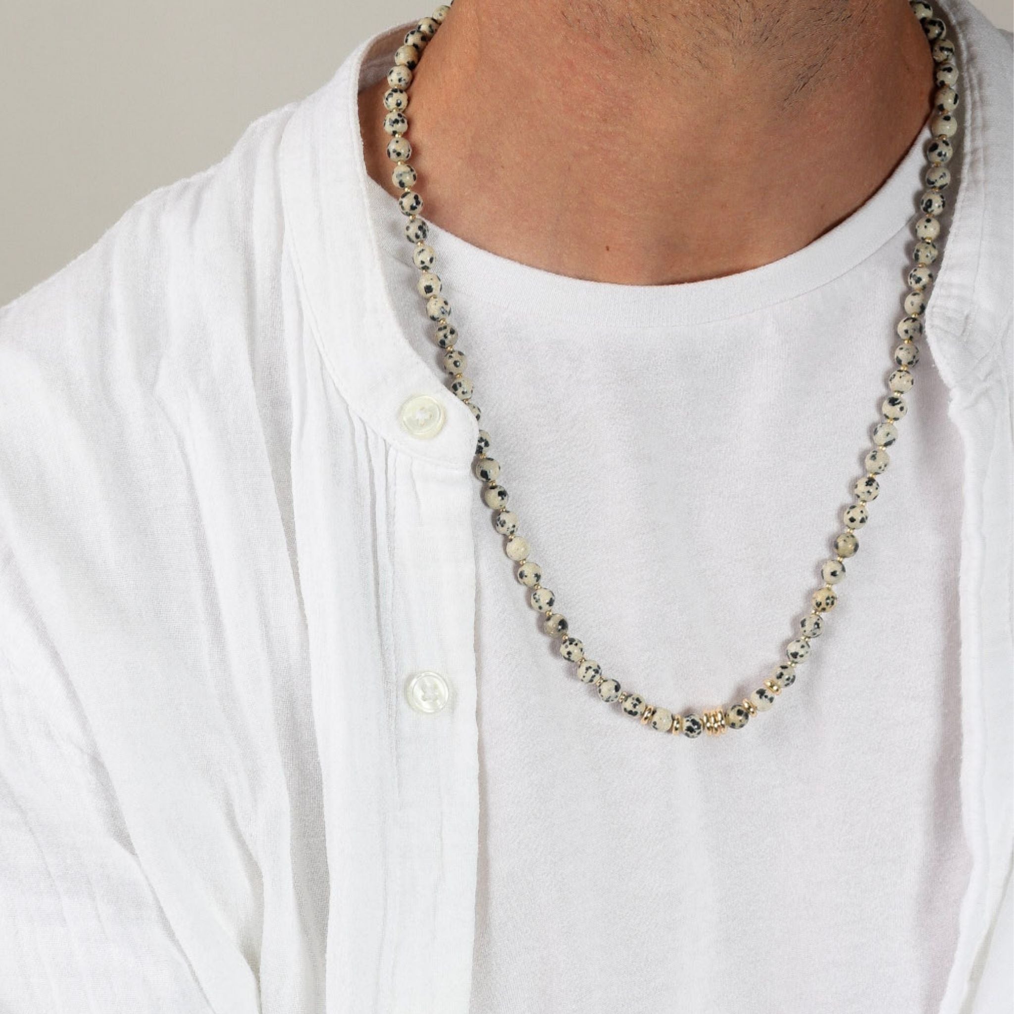 Oracle Dalmatian Jasper Necklace - Handmade by Mella - necklace - 