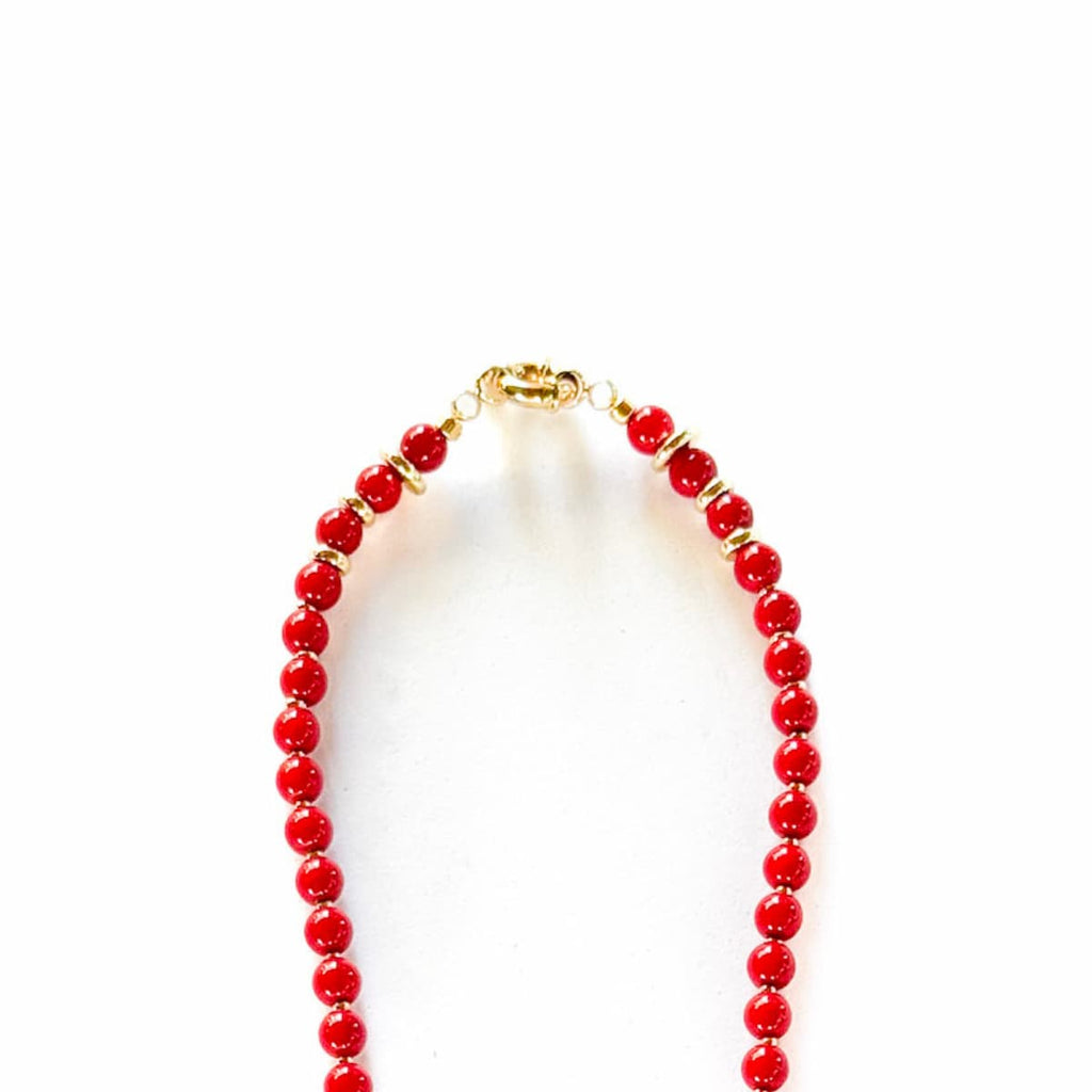 Oracle Red Coral Necklace - Handmade by Mella - necklace - 