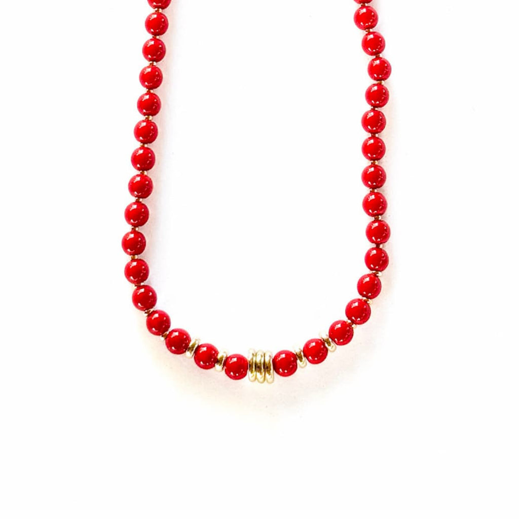 Oracle Red Coral Necklace - Handmade by Mella - necklace - 