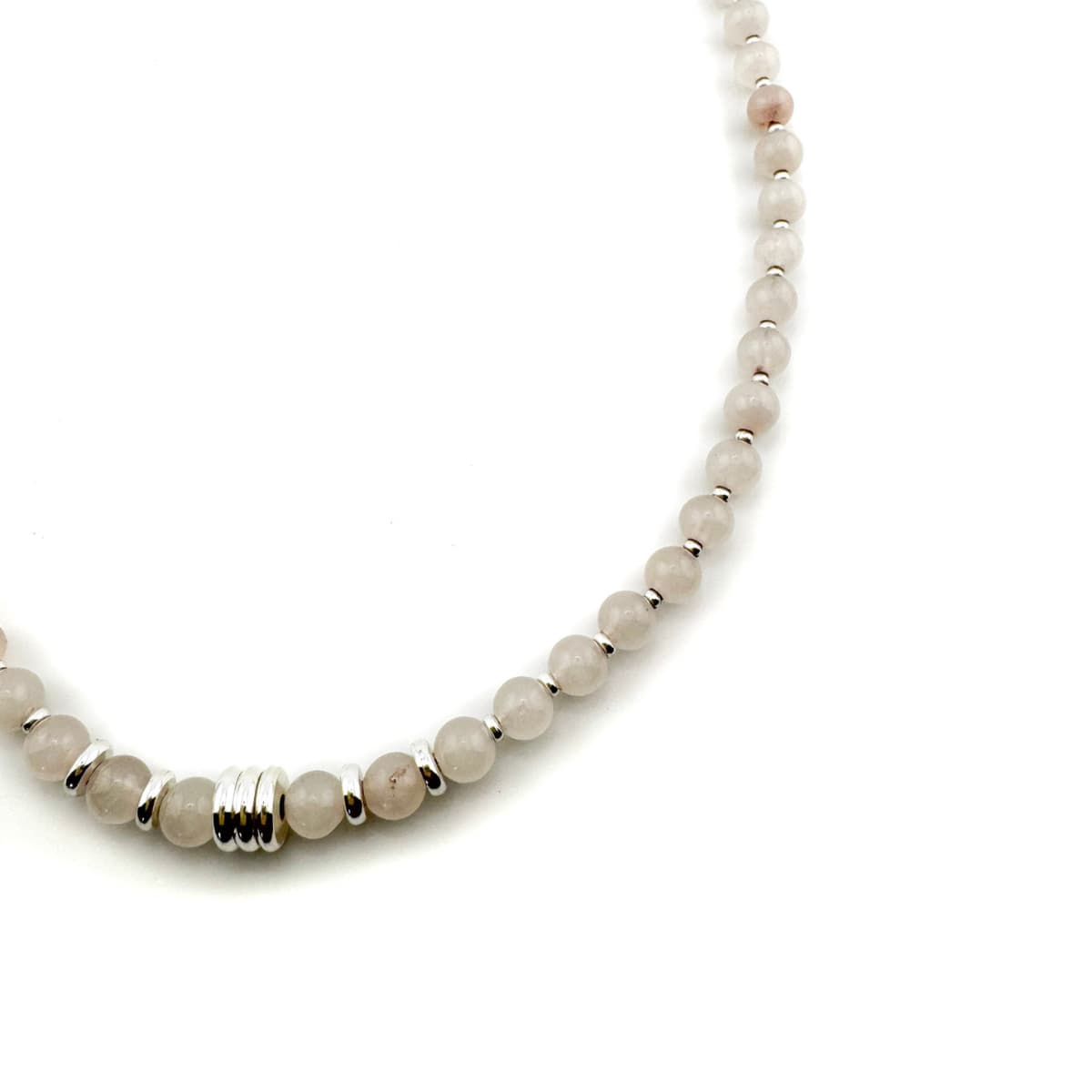 Oracle Rose Quartz Necklace - Handmade by Mella - Oracle - Sterling Silver - 