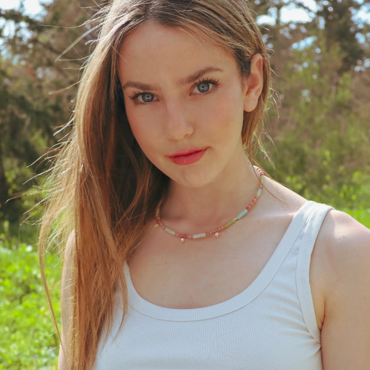 Princess Amazonite Necklace - Calm Confidence, Clear Voice - Handmade by Mella - Princess - 