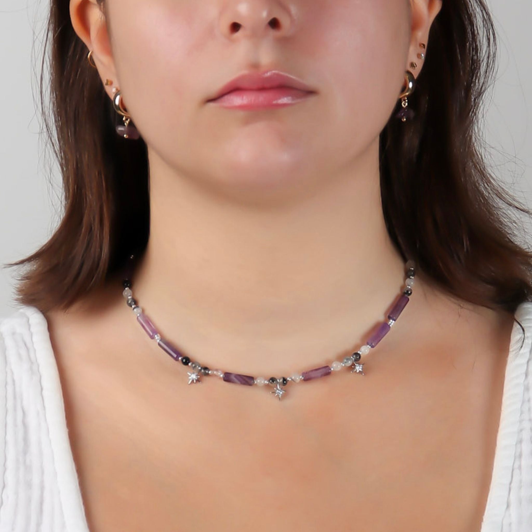Princess Amethyst Necklace - Handmade by Mella - necklace - 