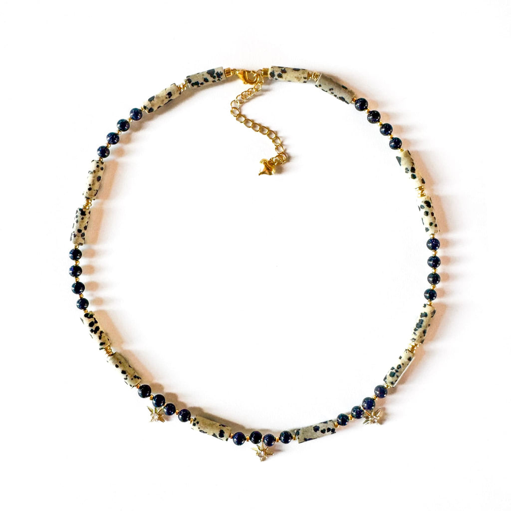 Princess Dalmatian Jasper Necklace - Handmade by Mella - necklace - 