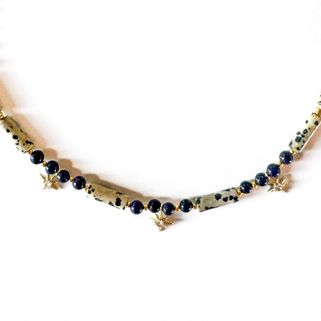 Princess Dalmatian Jasper Necklace - Handmade by Mella - necklace - 