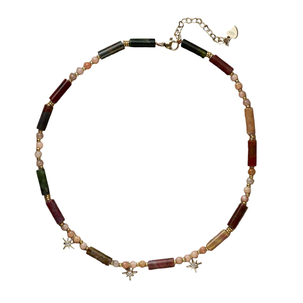 Princess Indian Agate Necklace - Handmade by Mella - necklace - 