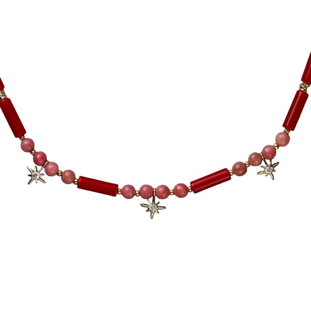 Princess Red Coral Necklace - Handmade by Mella - necklace - 