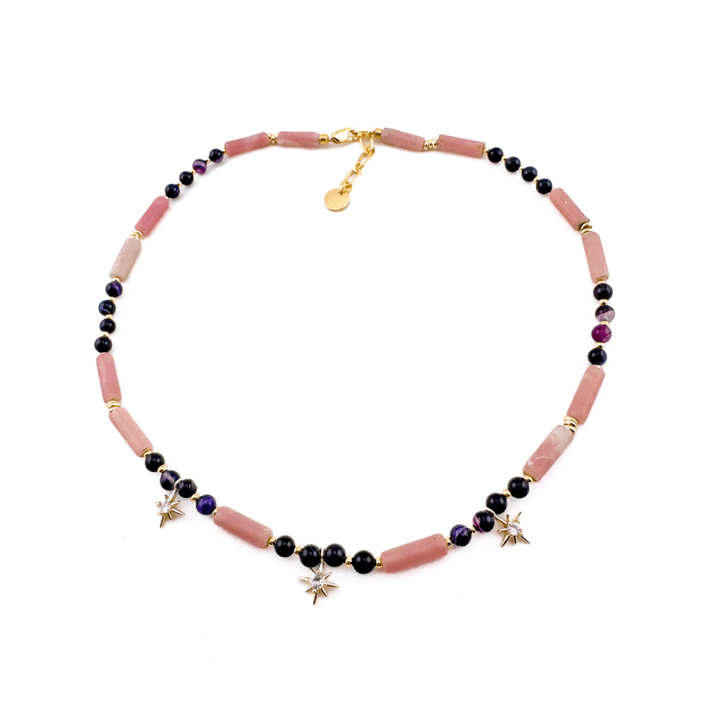 Princess Rose Quartz Necklace - Handmade by Mella - necklace - 