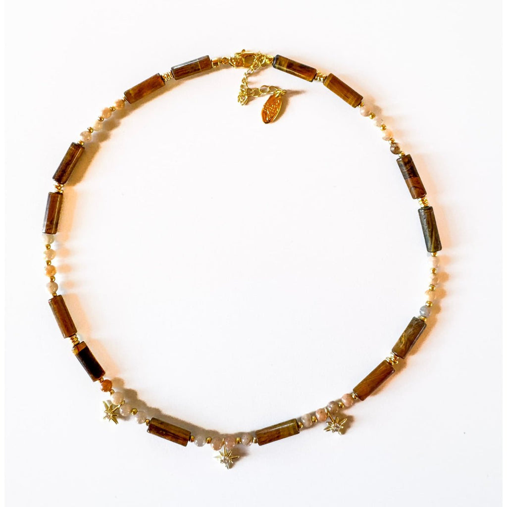 Princess Tiger Eye Necklace - Handmade by Mella - necklace - 