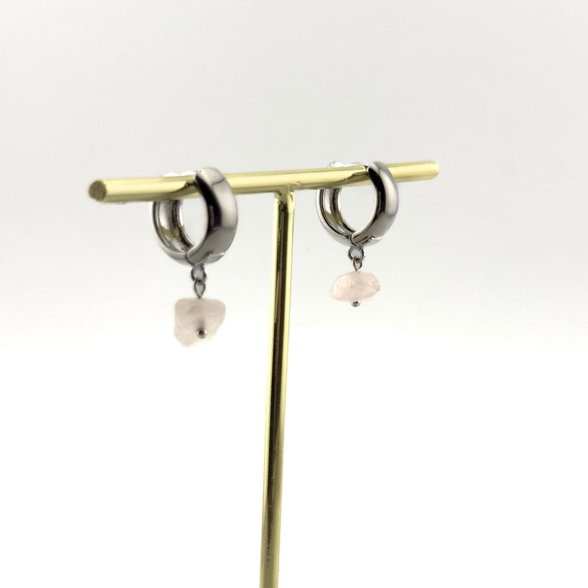Rose Luna Earrings - Handmade by Mella - Luna - Silver - plated - 