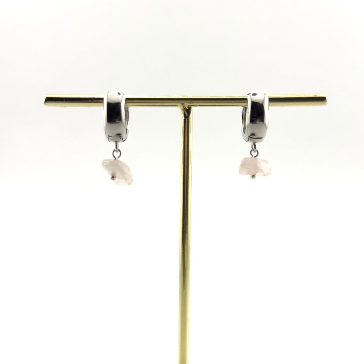 Rose Luna Earrings - Handmade by Mella - Luna - Silver - plated - 