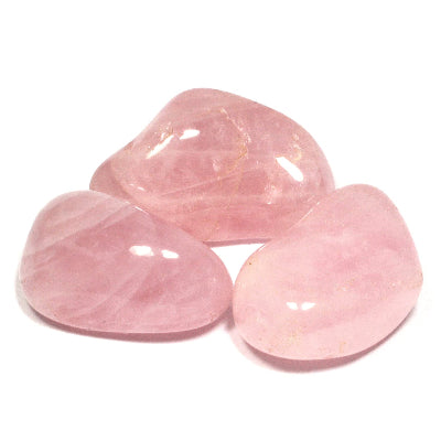 rose quartz stones on clear background