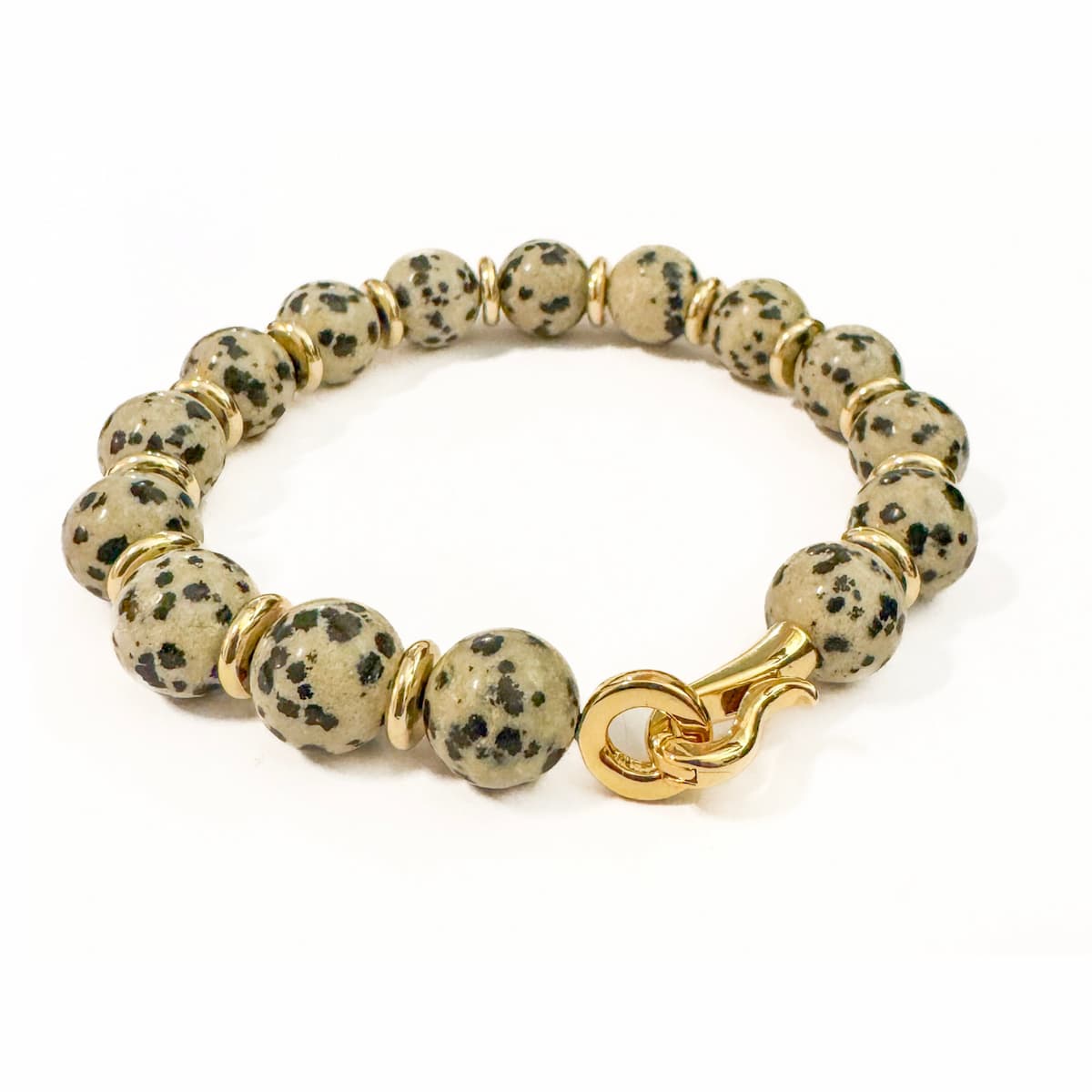 Royal Dalmatian Jasper Bracelet - Handmade by Mella - Bracelet - 