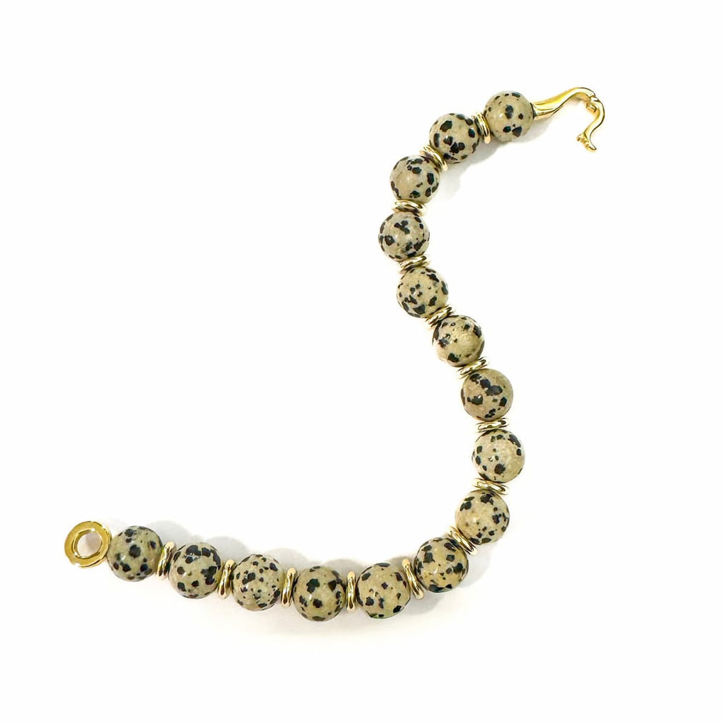 Royal Dalmatian Jasper Bracelet - Handmade by Mella - Bracelet - 