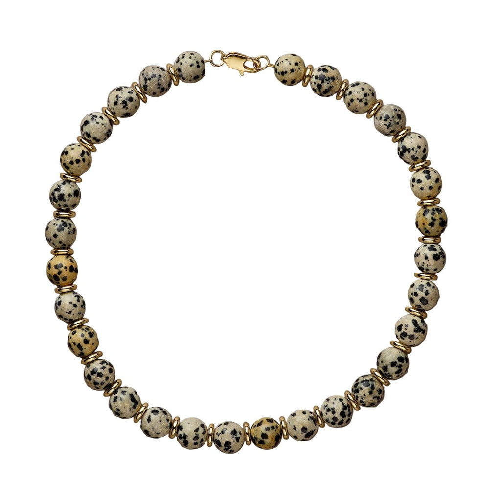 Royal Dalmatian Jasper Necklace - Handmade by Mella - necklace - 