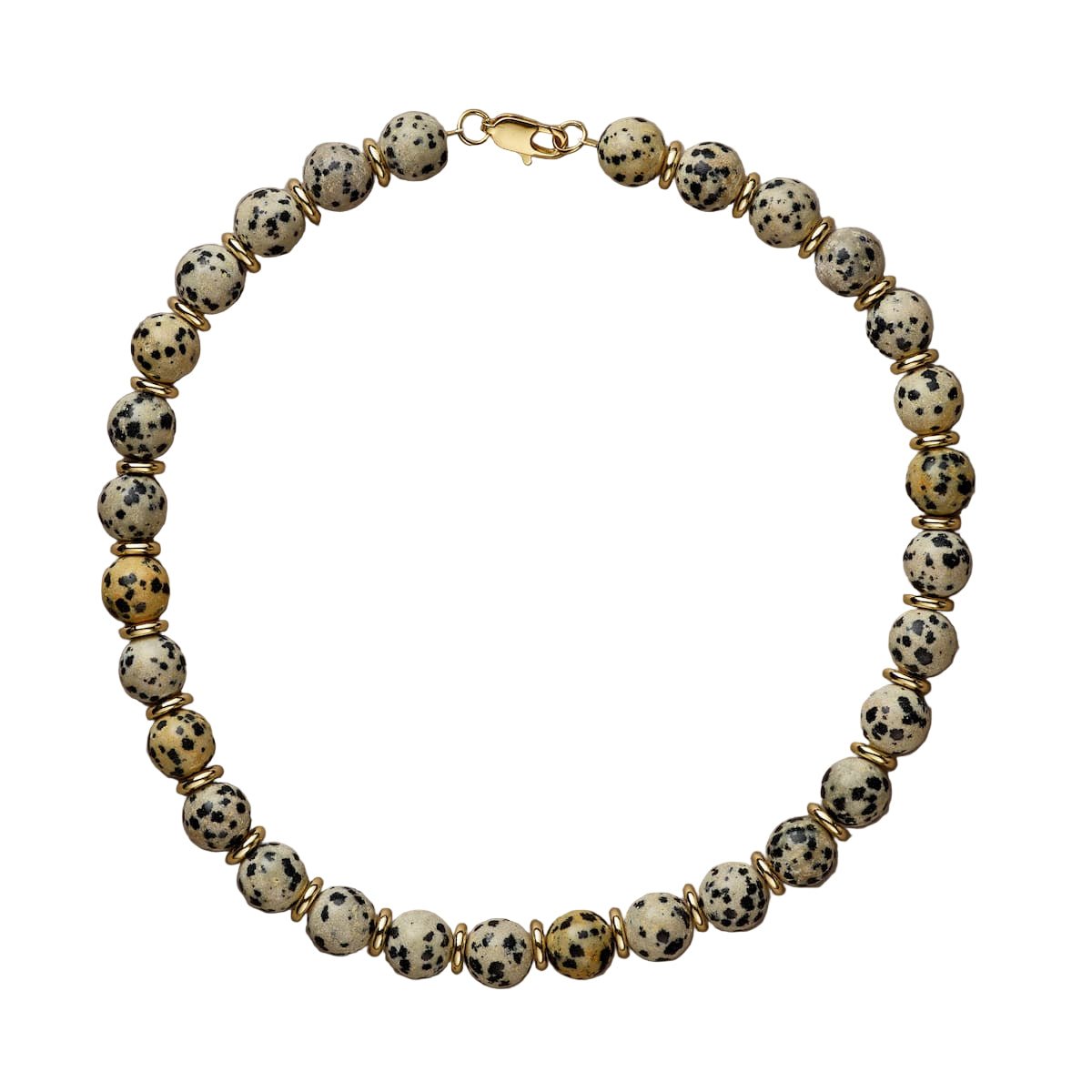 Royal Dalmatian Jasper Necklace - Handmade by Mella - necklace - 