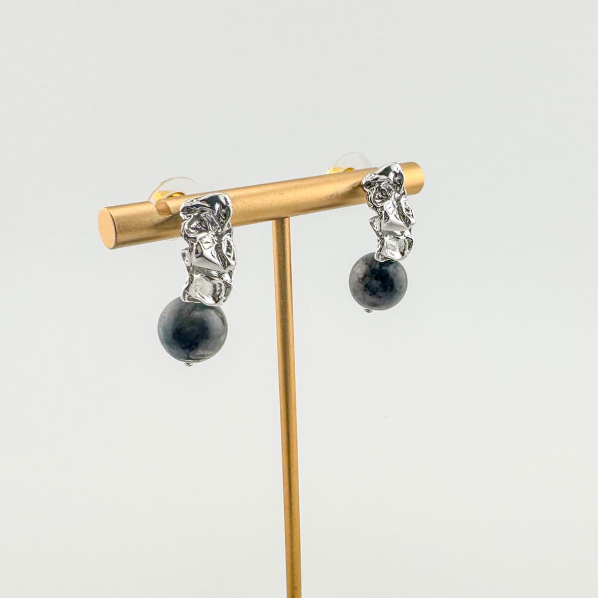 Royal Labradorite Earrings - Handmade by Mella - Royal - Silver - plated - 