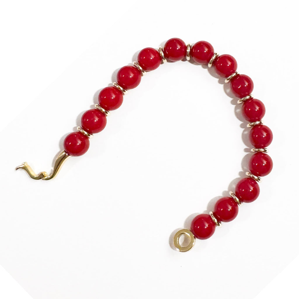 Royal Red Coral Bracelet - Handmade by Mella - Bracelet - 