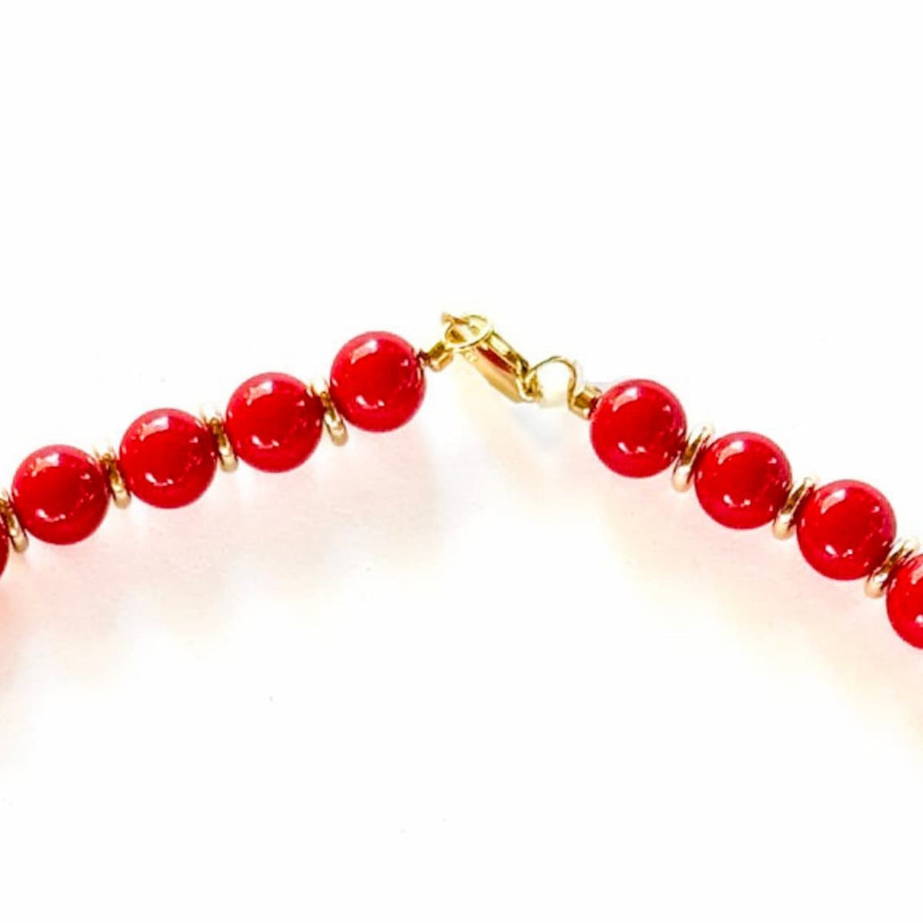 Royal Red Coral Necklace - Handmade by Mella - necklace - 