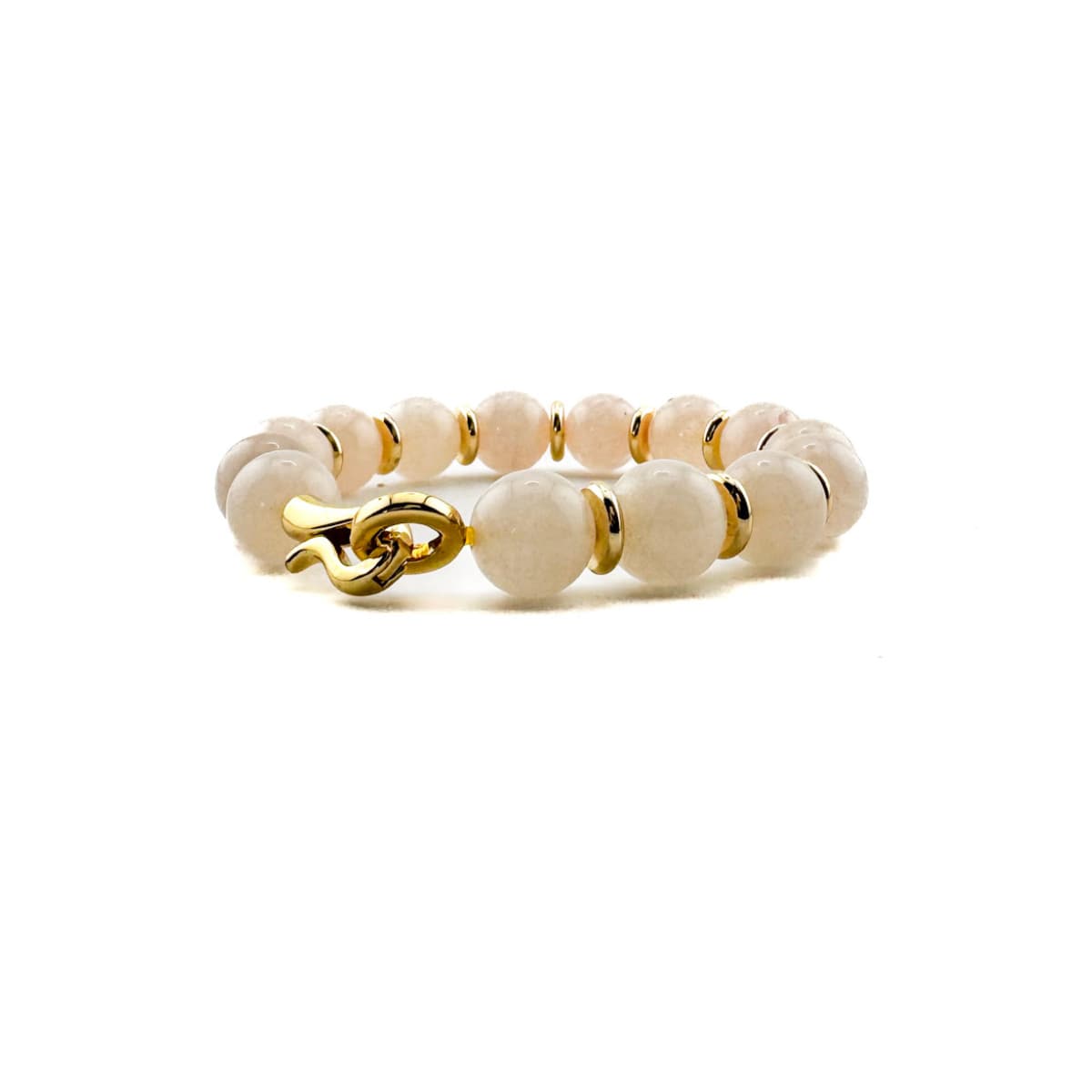 Royal Rose Quartz Bracelet - Handmade by Mella - Royal - 18k Gold Plated - 6.5"