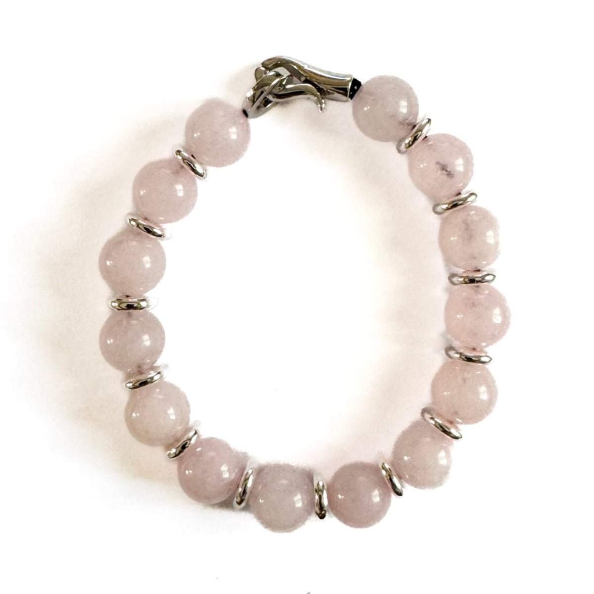 Royal Rose Quartz Bracelet - Handmade by Mella - Bracelet - 