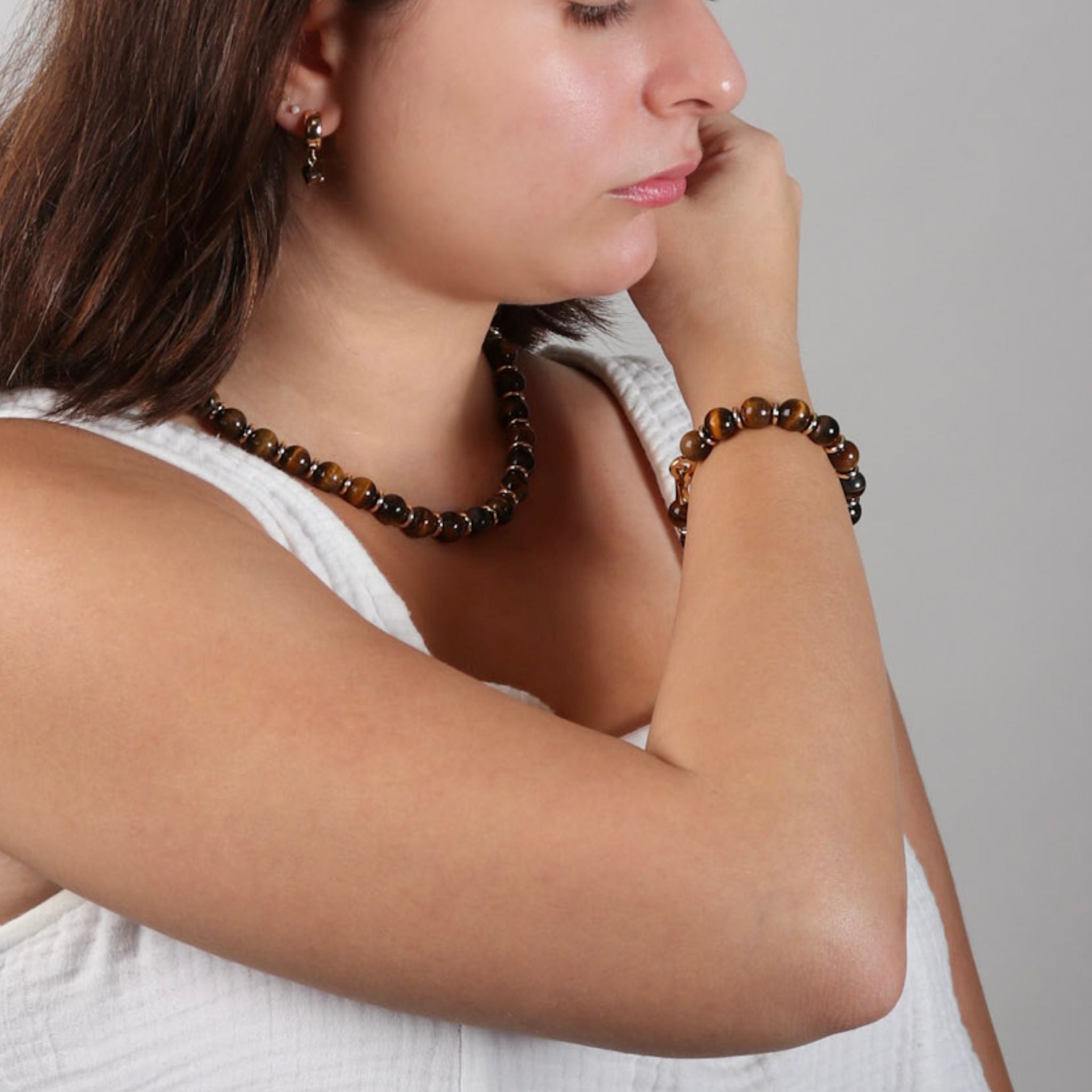 Royal Tiger Eye Bracelet - Handmade by Mella - Bracelet - 