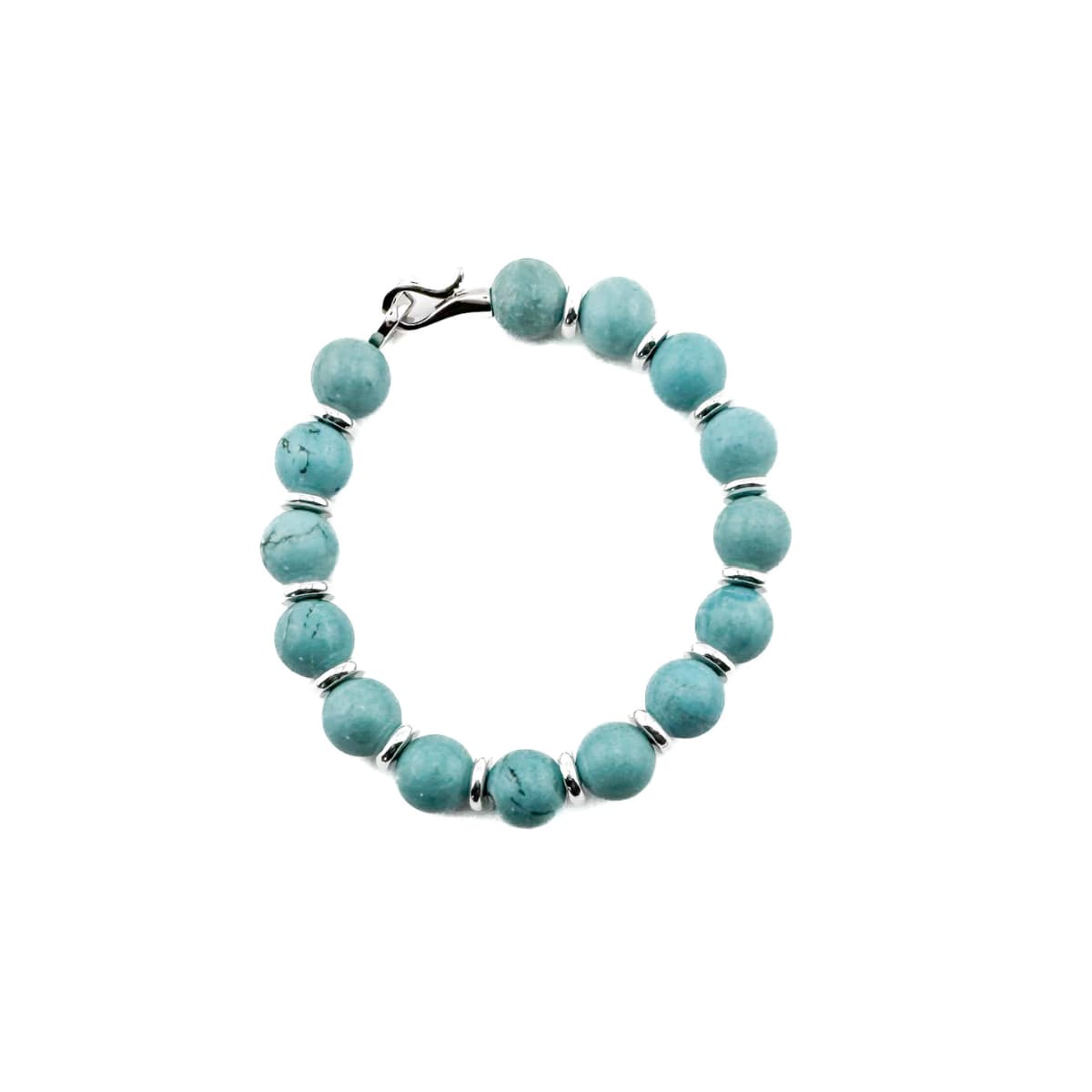Royal Turquoise Bracelet - Handmade by Mella - Royal - Silver - plated - 6.5"