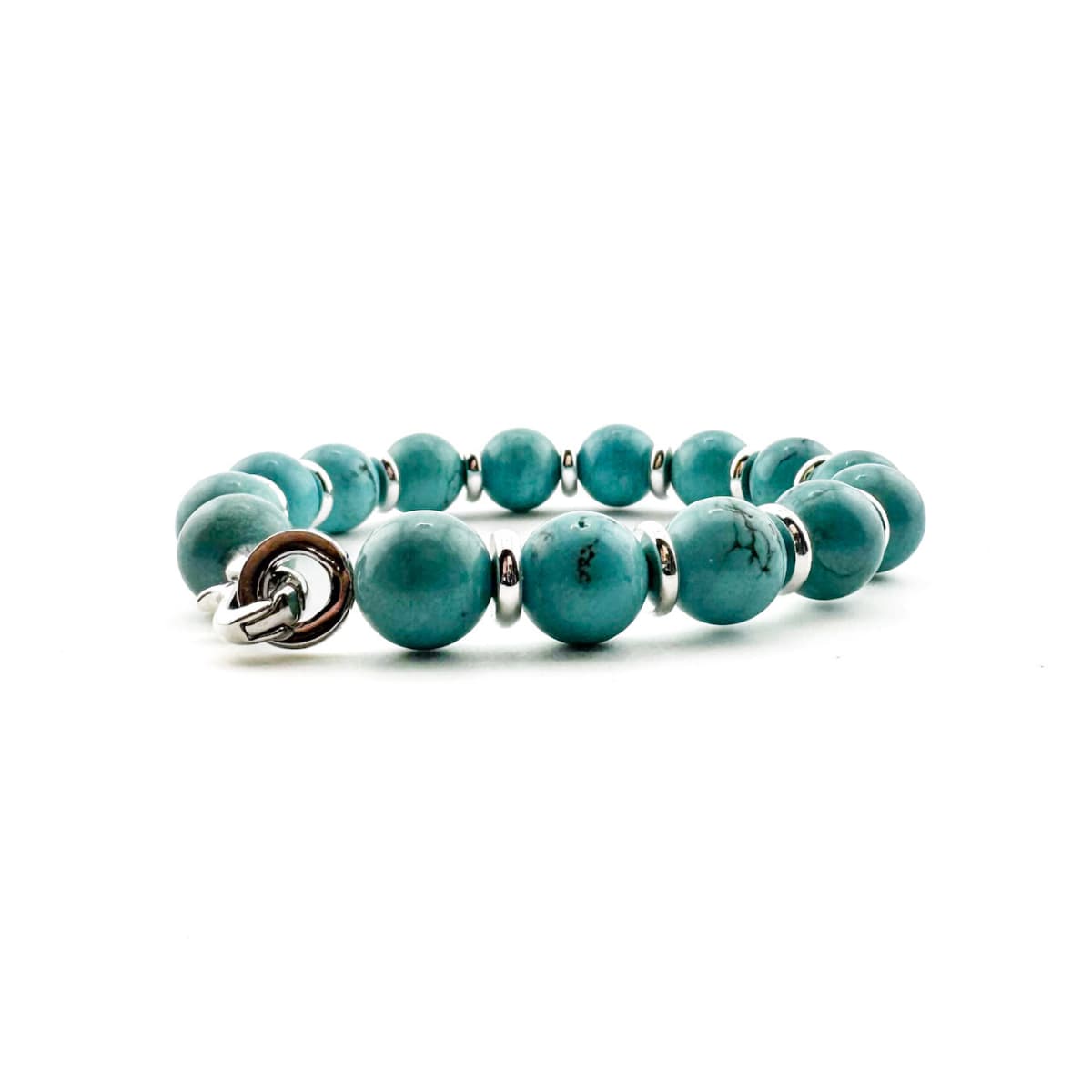 Royal Turquoise Bracelet - Handmade by Mella - Royal - Silver - plated - 6.5"