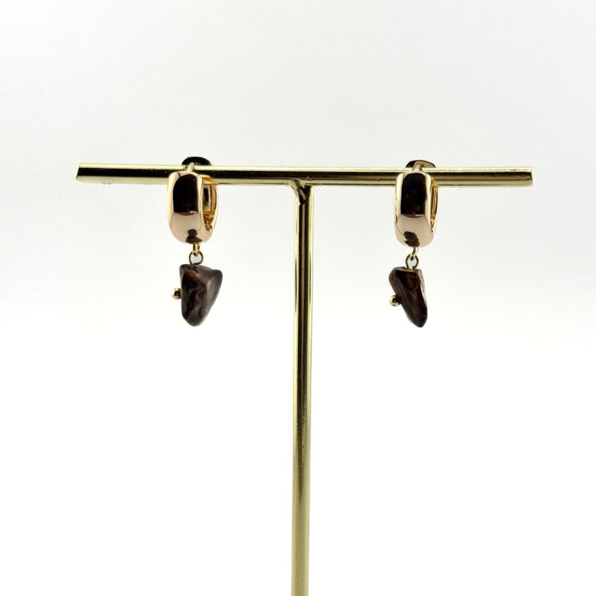 Tiger’s Eye Luna Earrings - Handmade by Mella - Luna - 