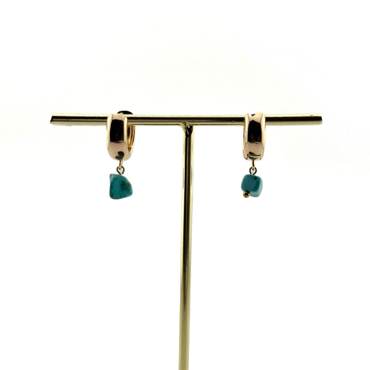 Turquoise Luna Earrings - Handmade by Mella - Luna - 18k Gold Plated - 