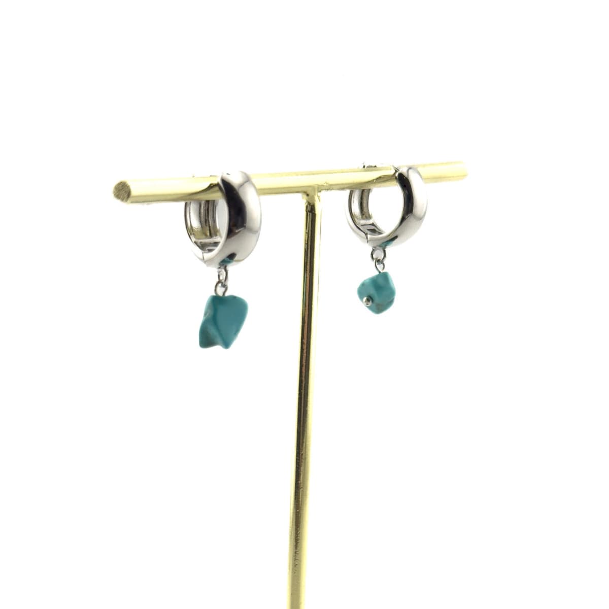Turquoise Luna Earrings - Handmade by Mella - Luna - Silver - plated - 